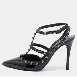 Valentino Black Patent Leather Rockstud size 34.5